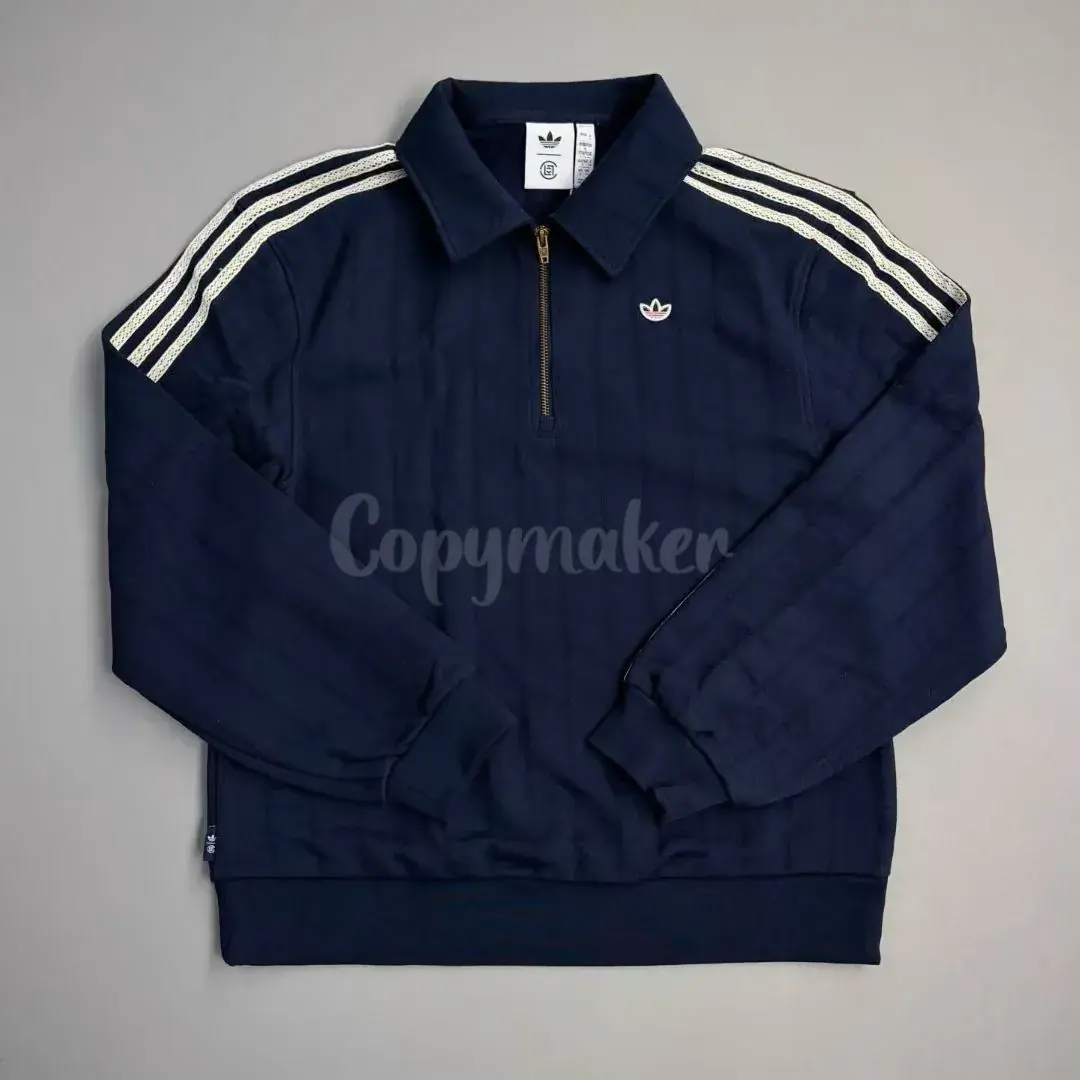 【預售】【過驗】CLOT x AD originals 25FW Polo 條紋翻領半拉鏈針織毛巾衛衣polo衫長袖