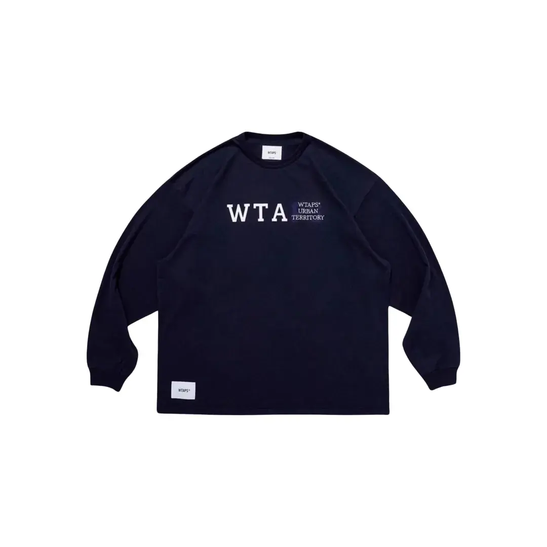 WTAPS 23AW DESIGN 01 LS COTTON COLLEGE 印花字母 長袖T恤