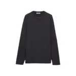 【現貨】PRA 24FW Ripped-Triangle 三角標貼布 簡約素色 長袖T恤打底衫
