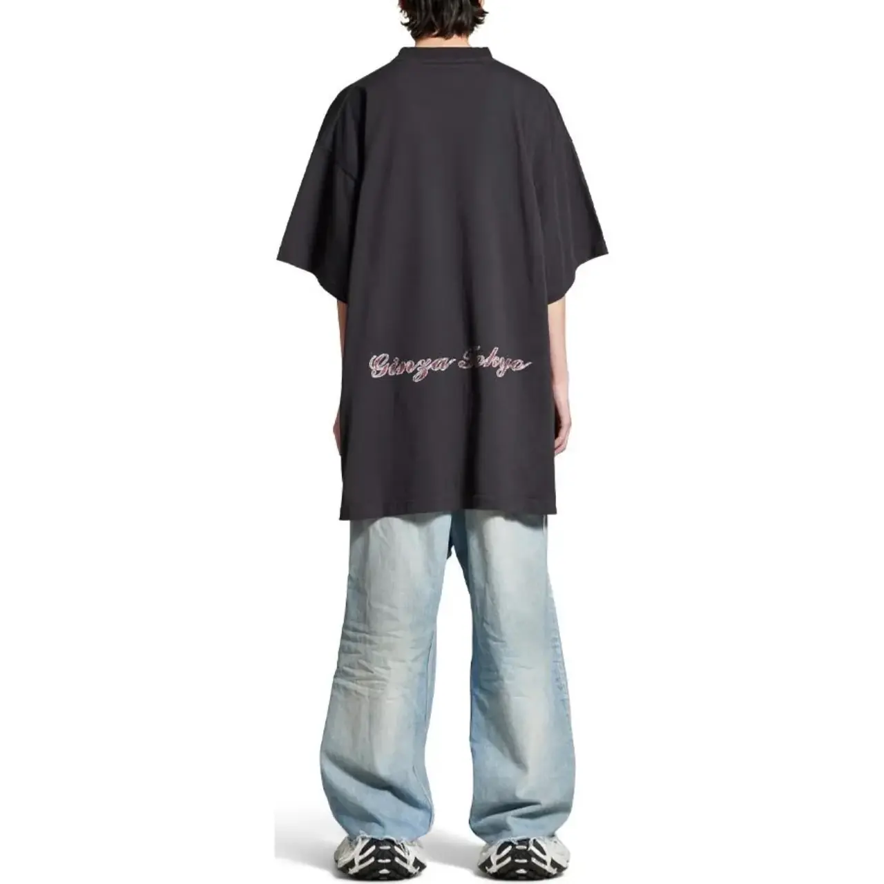 巴黎 BLC 24SS TOKYO 東京銀座限定 鐵塔小破壞 短袖T恤 黑色/灰白
