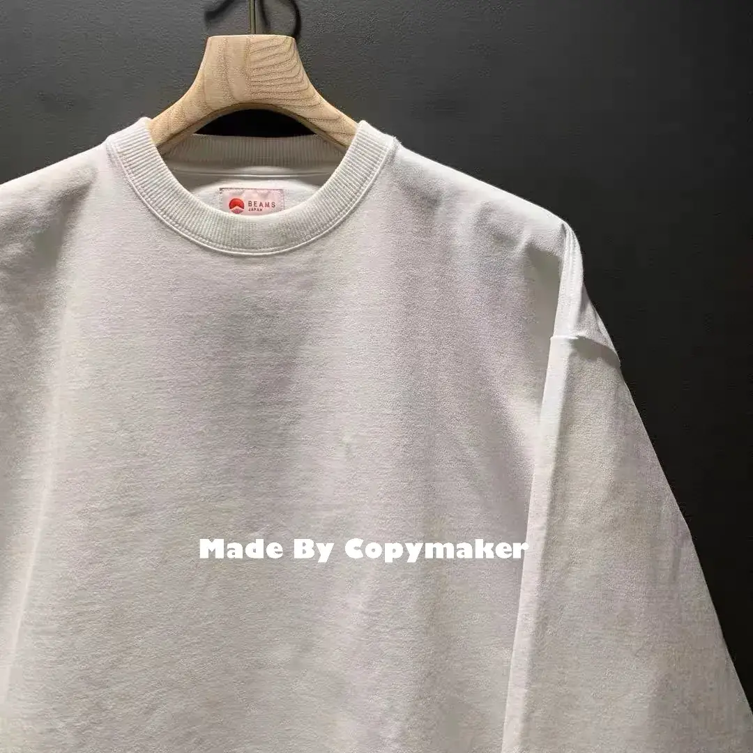 22SS BEAMS JAPAN Loose Stretch L/S TEE 日本製 紅繩 素色 重磅 長袖 T恤