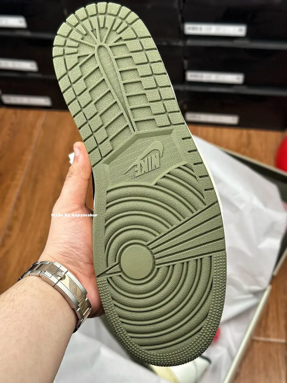 【現貨】Travis Scott x Air Jordan 1 Low OG “Medium Olive” 聯名 黑綠 倒鉤5.0 AJ1