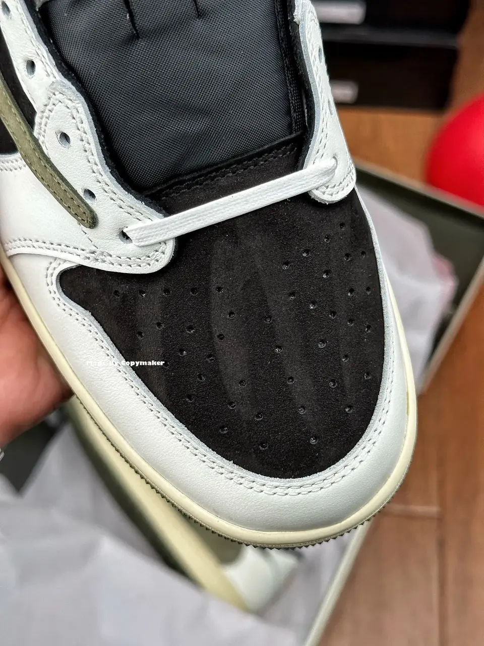 【現貨】Travis Scott x Air Jordan 1 Low OG “Medium Olive” 聯名 黑綠 倒鉤5.0 AJ1