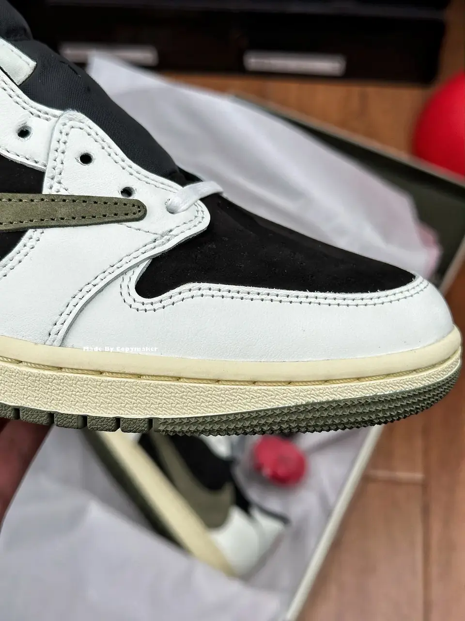 【現貨】Travis Scott x Air Jordan 1 Low OG “Medium Olive” 聯名 黑綠 倒鉤5.0 AJ1
