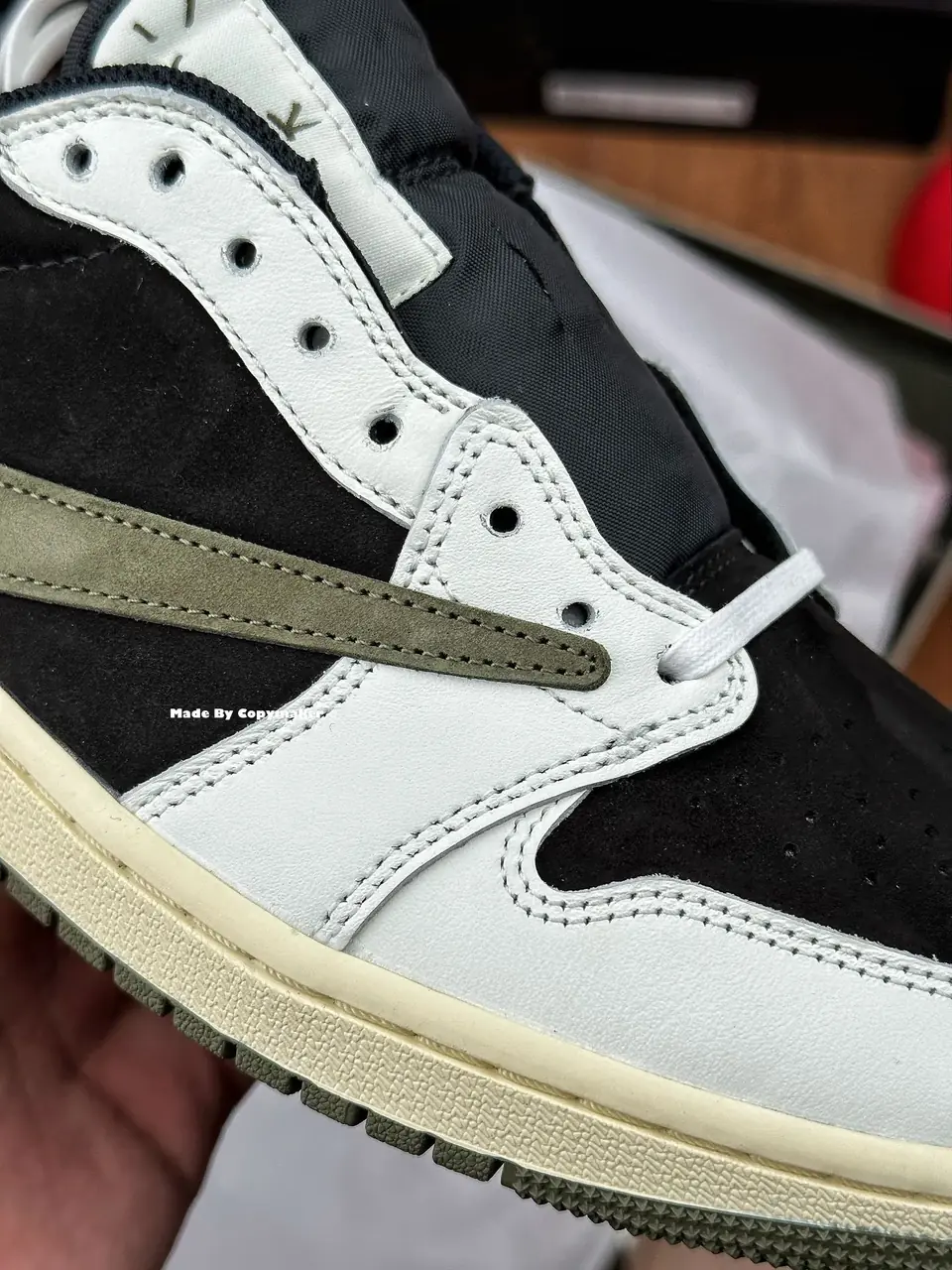 【現貨】Travis Scott x Air Jordan 1 Low OG “Medium Olive” 聯名 黑綠 倒鉤5.0 AJ1