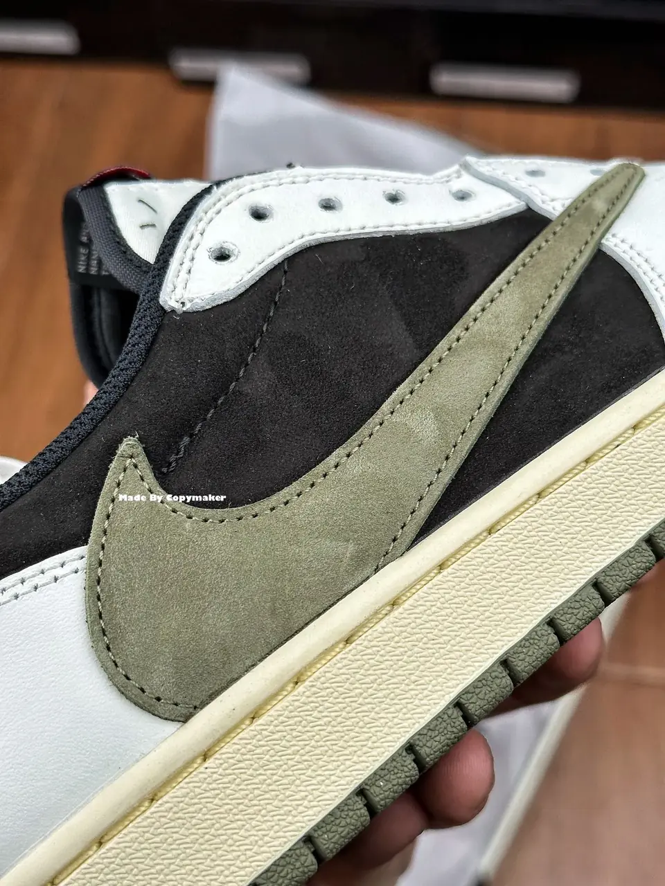 【現貨】Travis Scott x Air Jordan 1 Low OG “Medium Olive” 聯名 黑綠 倒鉤5.0 AJ1