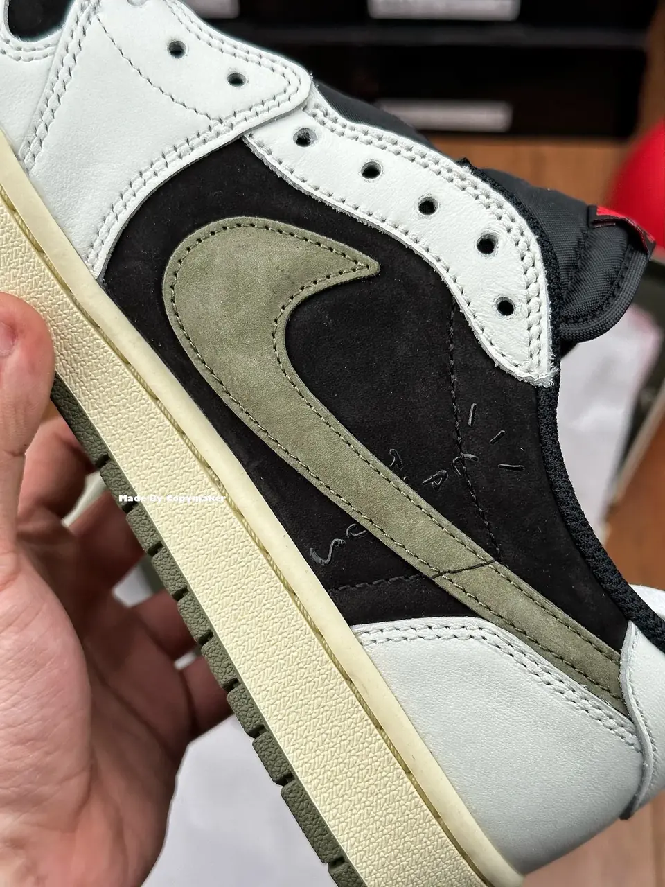 【現貨】Travis Scott x Air Jordan 1 Low OG “Medium Olive” 聯名 黑綠 倒鉤5.0 AJ1
