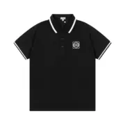 【現貨】LOWE 24SS Anagram Patch 幾何刺繡logo Polo衫短袖T恤 黑色：圖片 2