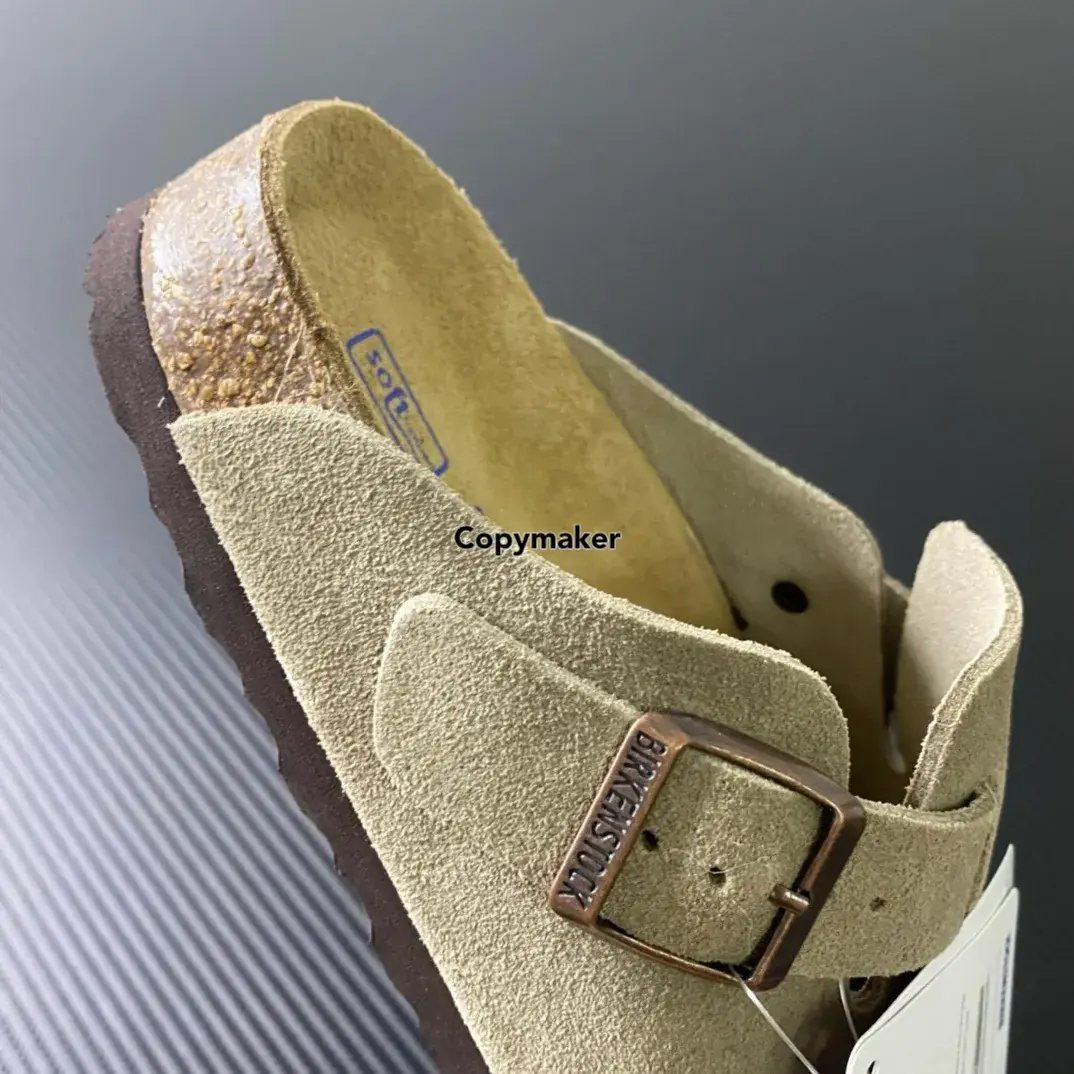 【預售】Birkenstock Boston 麂皮反毛皮 包頭鞋穆勒鞋懶人鞋休閒鞋拖鞋半拖 勃肯 灰褐色