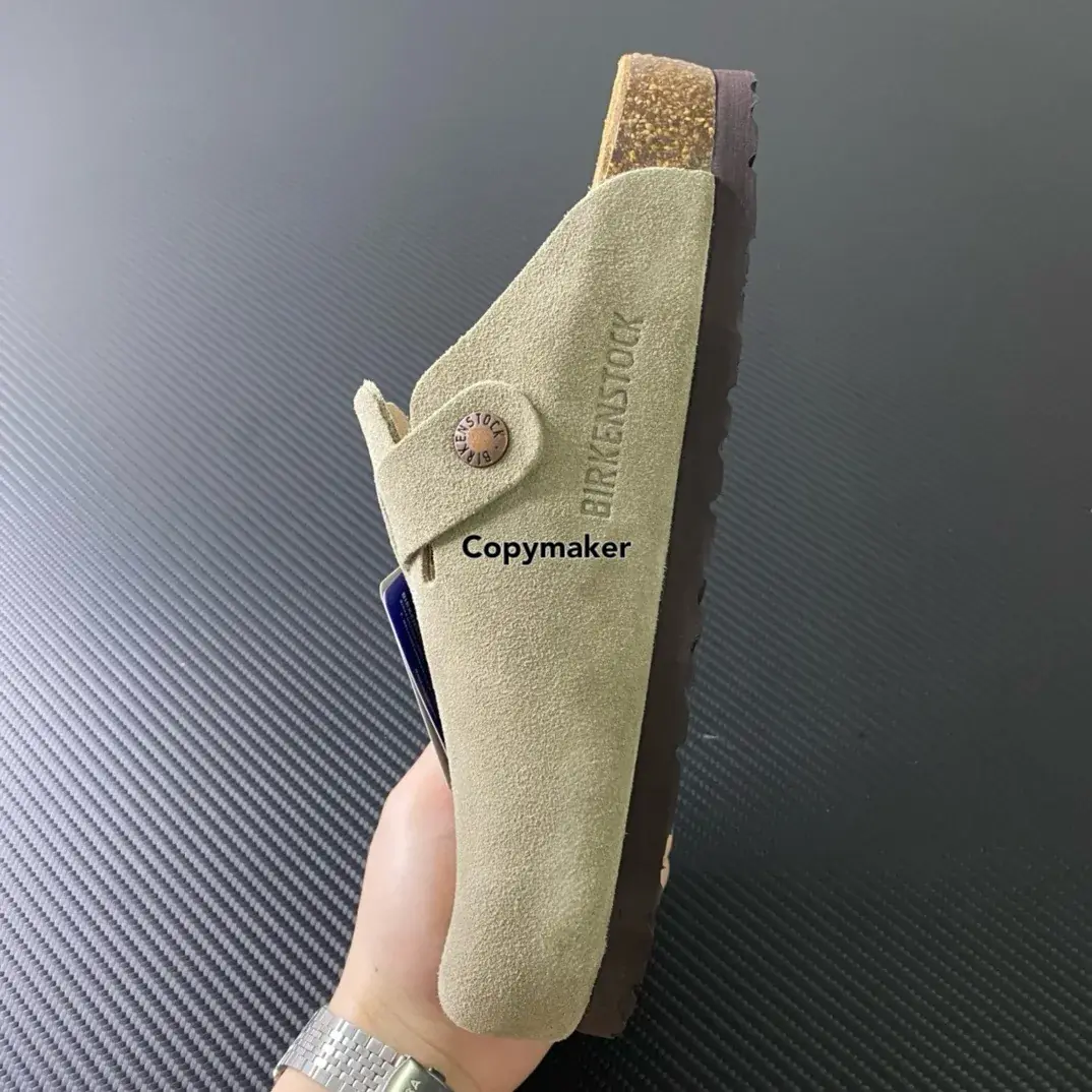 【預售】Birkenstock Boston 麂皮反毛皮 包頭鞋穆勒鞋懶人鞋休閒鞋拖鞋半拖 勃肯 灰褐色