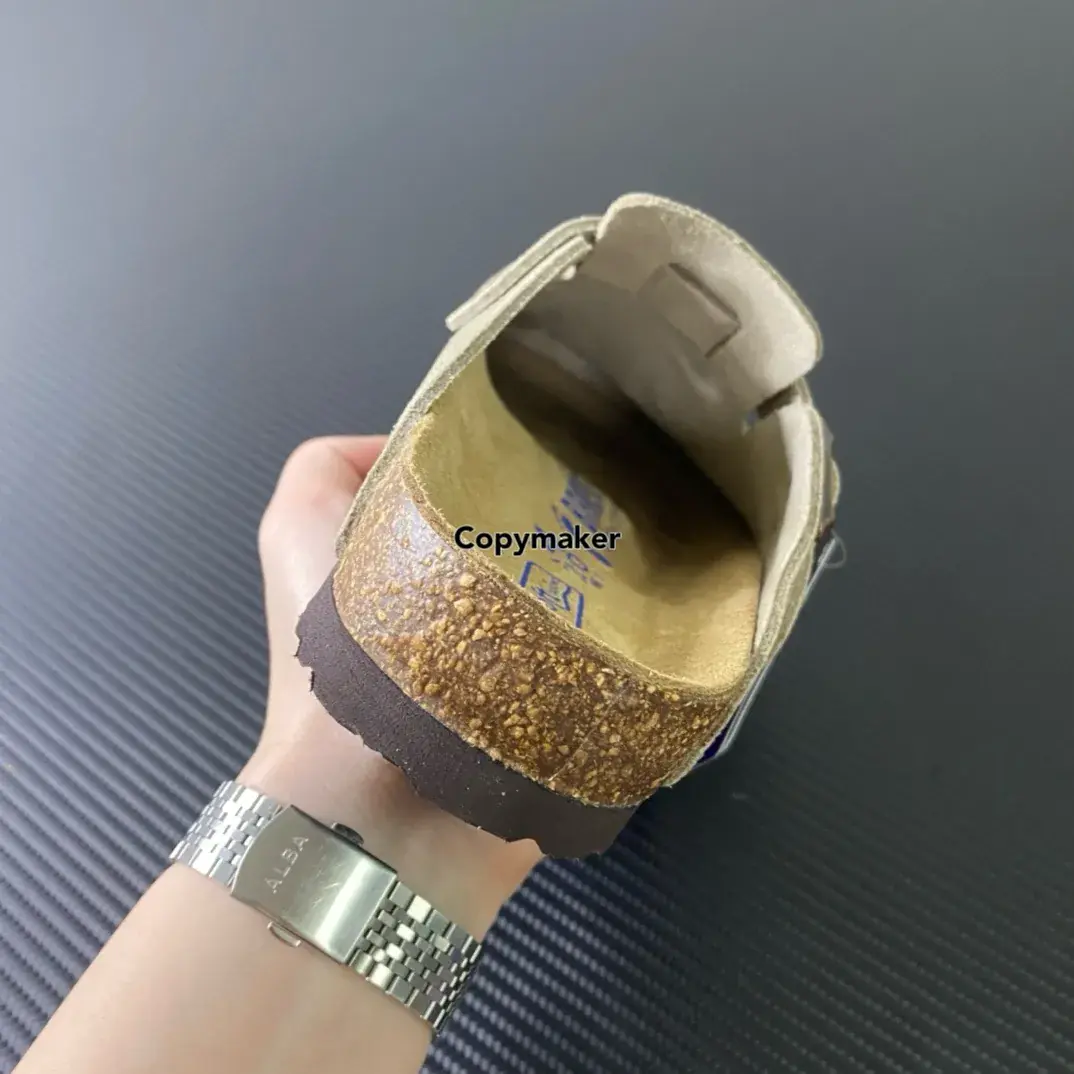 【預售】Birkenstock Boston 麂皮反毛皮 包頭鞋穆勒鞋懶人鞋休閒鞋拖鞋半拖 勃肯 灰褐色