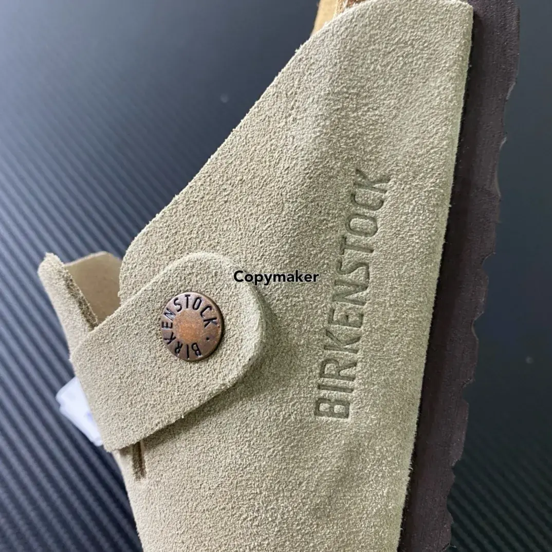 【預售】Birkenstock Boston 麂皮反毛皮 包頭鞋穆勒鞋懶人鞋休閒鞋拖鞋半拖 勃肯 灰褐色