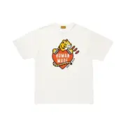【預售】Human Made 25ss  胸前老虎愛心印花 竹節棉 圓筒短袖T恤 黑/白：圖片 4