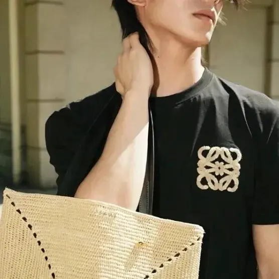 LOWE 24SS Anagram T-shirt 經典幾何logo毛巾刺繡印花 短袖T恤