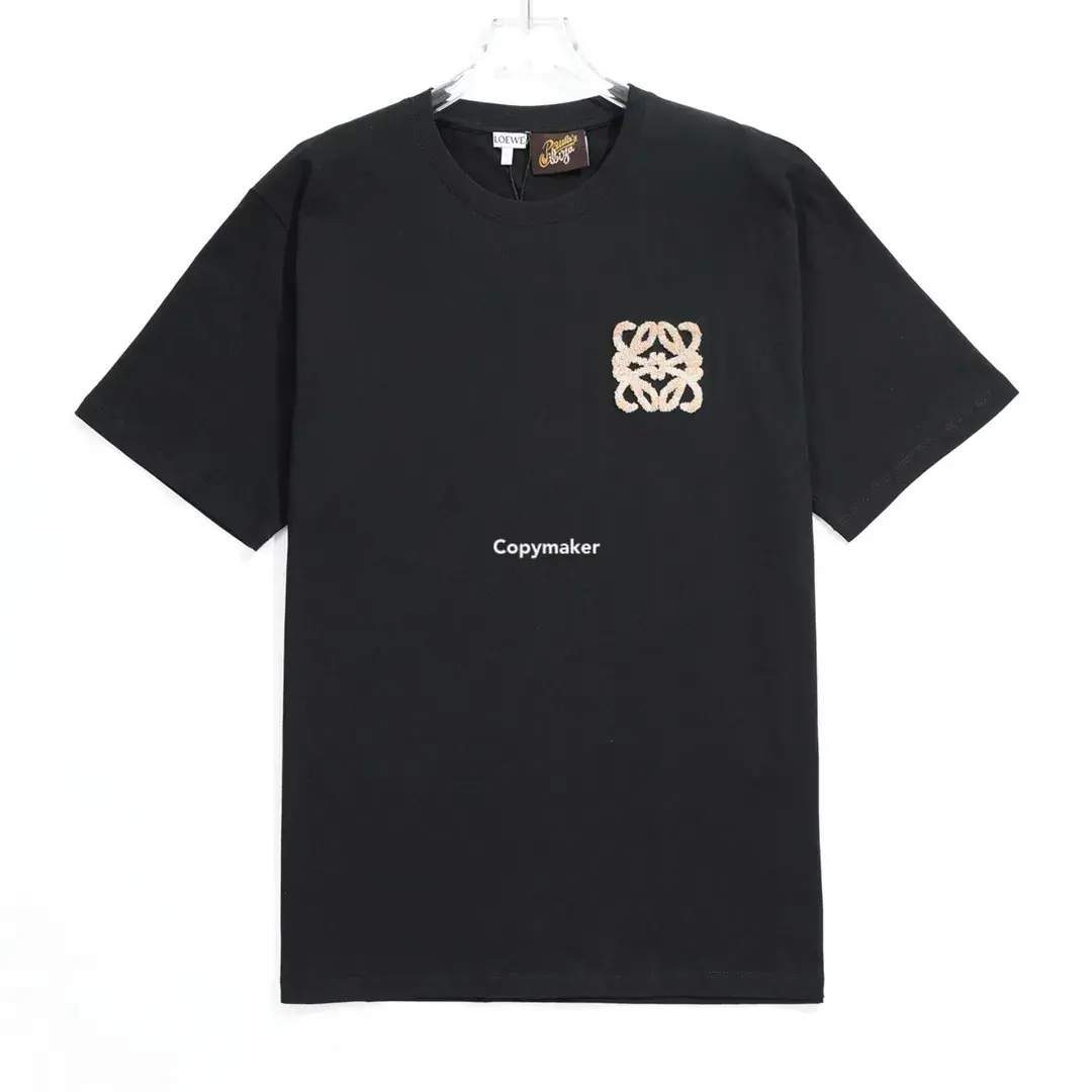 LOWE 24SS Anagram T-shirt 經典幾何logo毛巾刺繡印花 短袖T恤