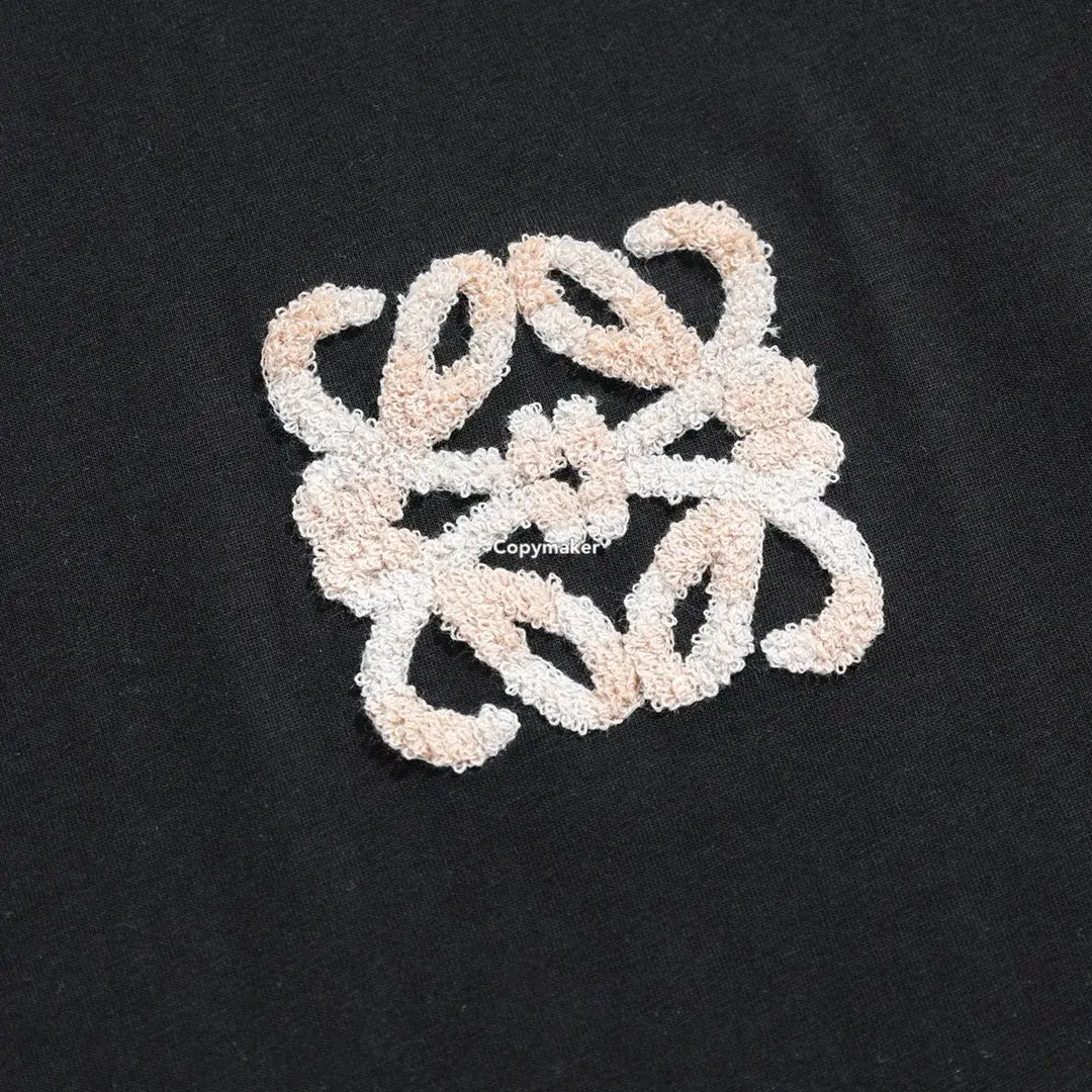 LOWE 24SS Anagram T-shirt 經典幾何logo毛巾刺繡印花 短袖T恤