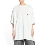 巴黎 BLC 22FW 字母logo刪除線 素色簡約 短袖T恤：圖片 8