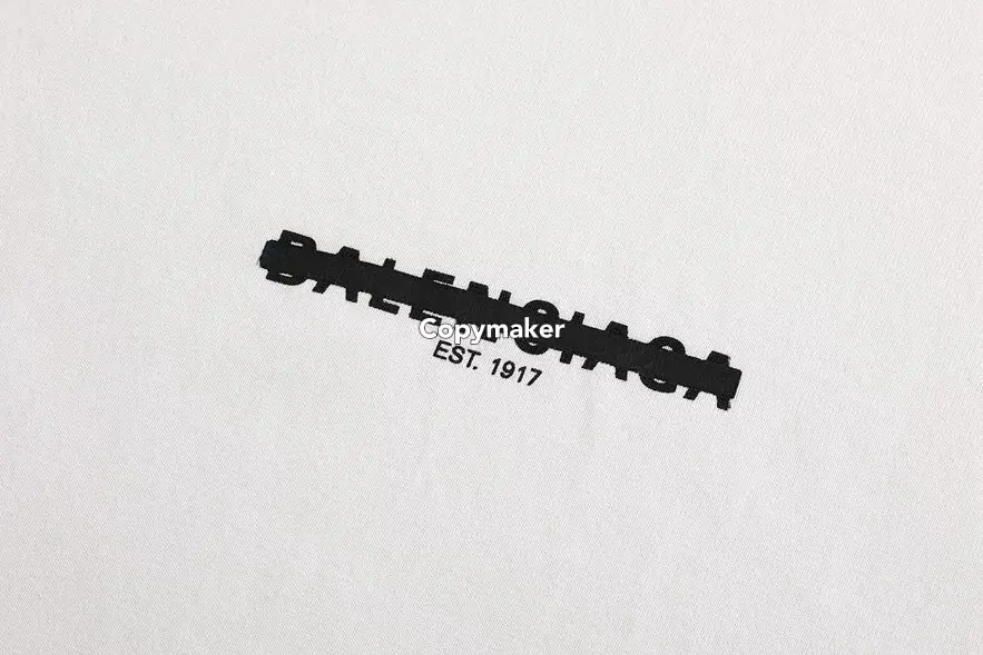 巴黎 BLC 22FW 字母logo刪除線 素色簡約 短袖T恤