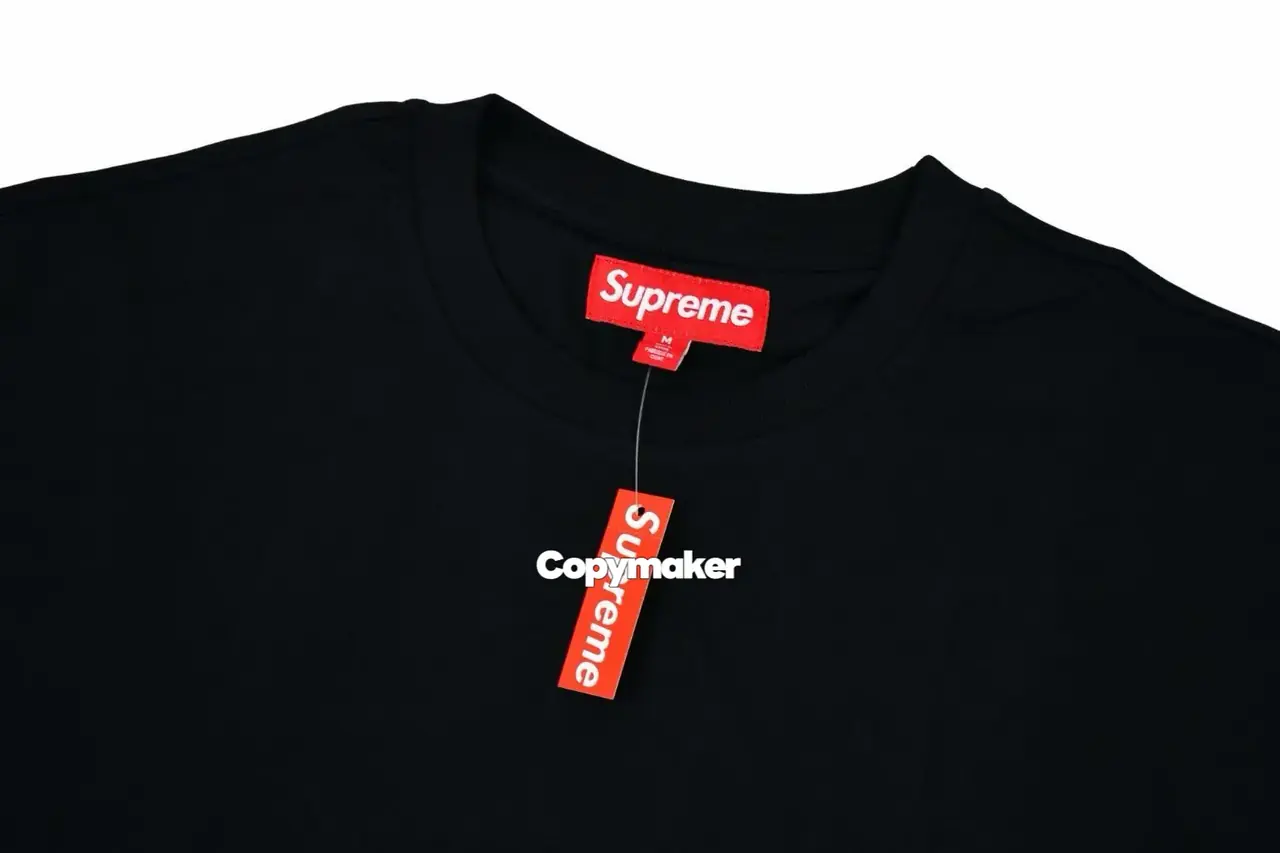 【預售】 SUP 24FW Small Tee 小標刺繡logo 簡約素色 長袖T恤薄衛衣 黑色/白色
