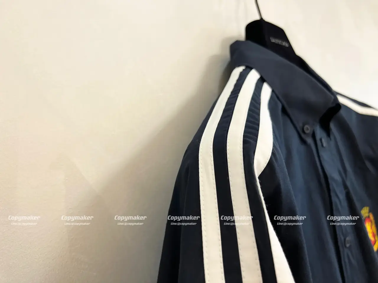 巴黎 BLC x AD 聯名 23SS 秀款 條紋復古 經典刺繡 曼聯 長袖襯衫 夾克外套