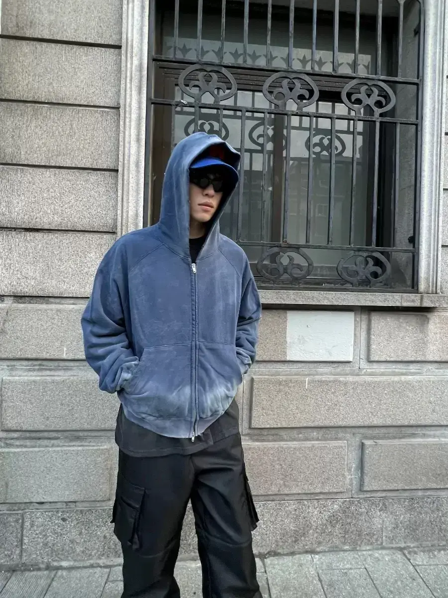 FARFROMWHAT 23SS 素色水洗做舊 連帽外套連帽衛衣夾克 Far Archive