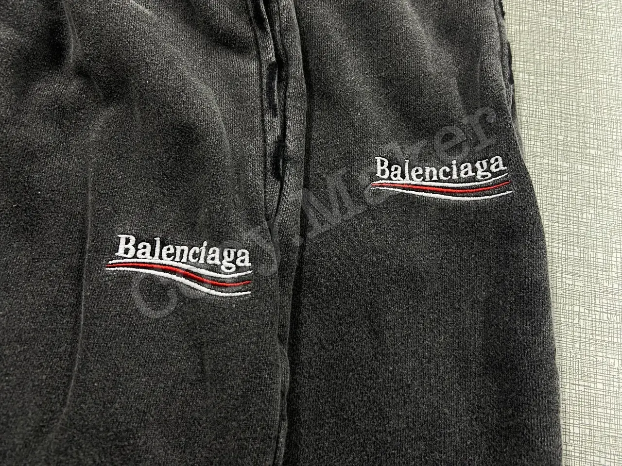 巴黎 BLC 22SS 水洗破壞 刺繡 可樂 短褲 棉褲 運動褲 休閒褲 炒雪花水洗