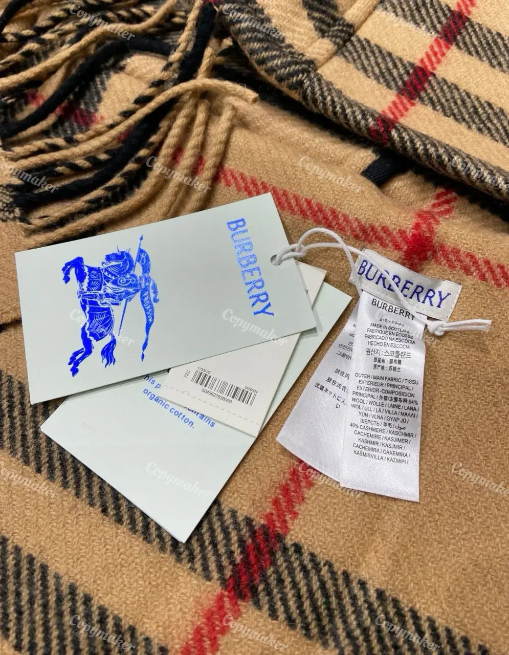 BR The Classic Check Cashmere Sacrf 經典格紋 純羊絨 圍巾披肩 卡其色
