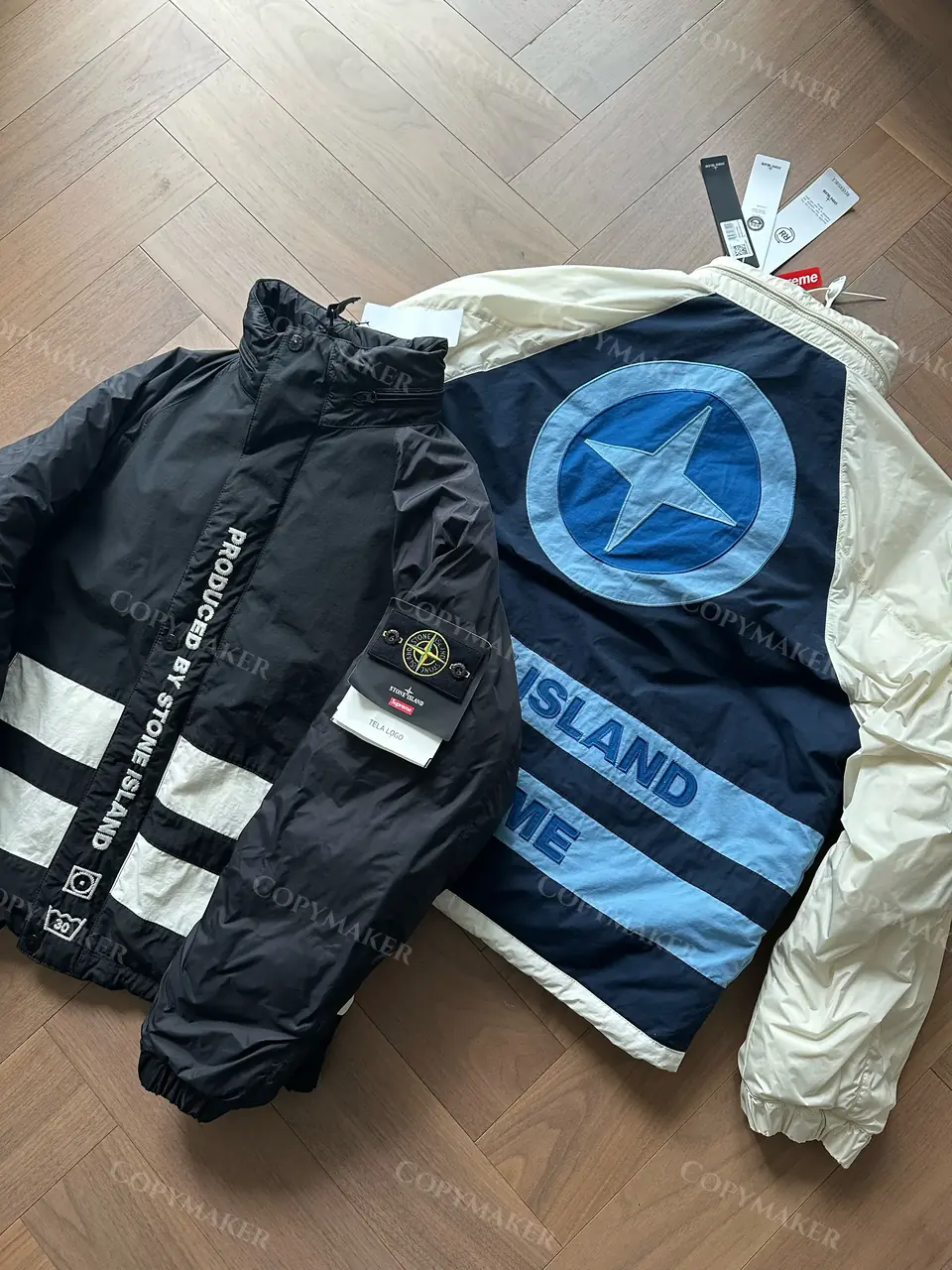 SUP x STONE ISLAND 23FW 至尊 石頭島 聯名 雙面穿 羽絨服 羽絨外套夾克