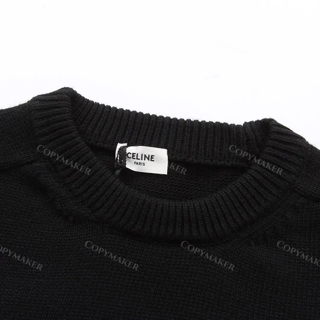 CELIN 22FW 素色小logo刺繡 圓領毛衣衛衣大學T長袖 針織
