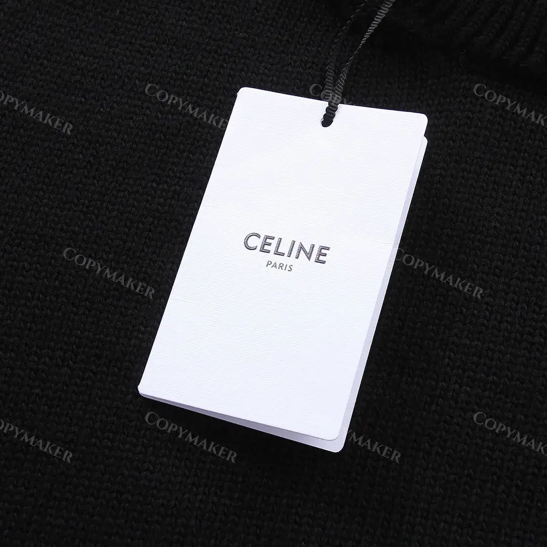 CELIN 22FW 素色小logo刺繡 圓領毛衣衛衣大學T長袖 針織