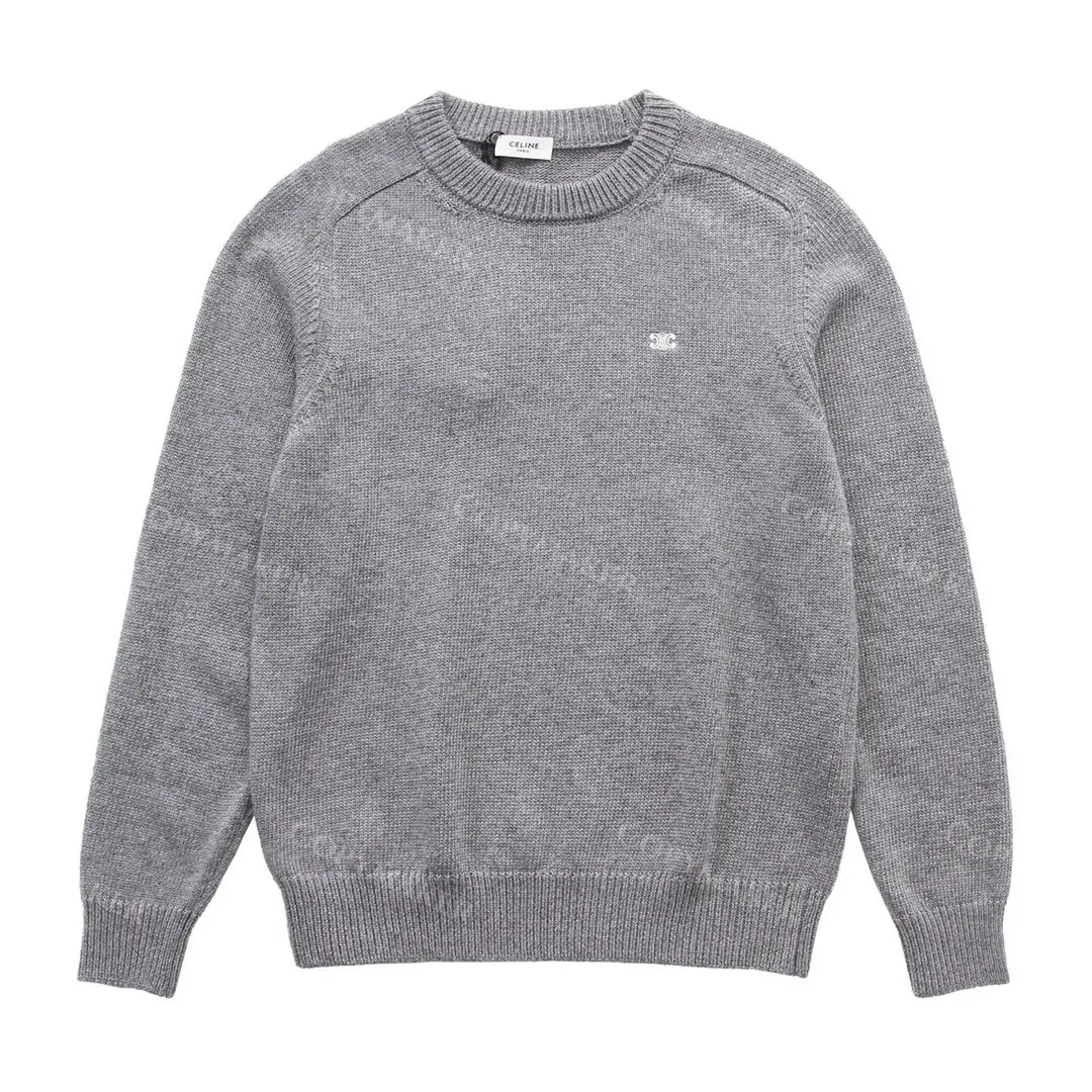 CELIN 22FW 素色小logo刺繡 圓領毛衣衛衣大學T長袖 針織