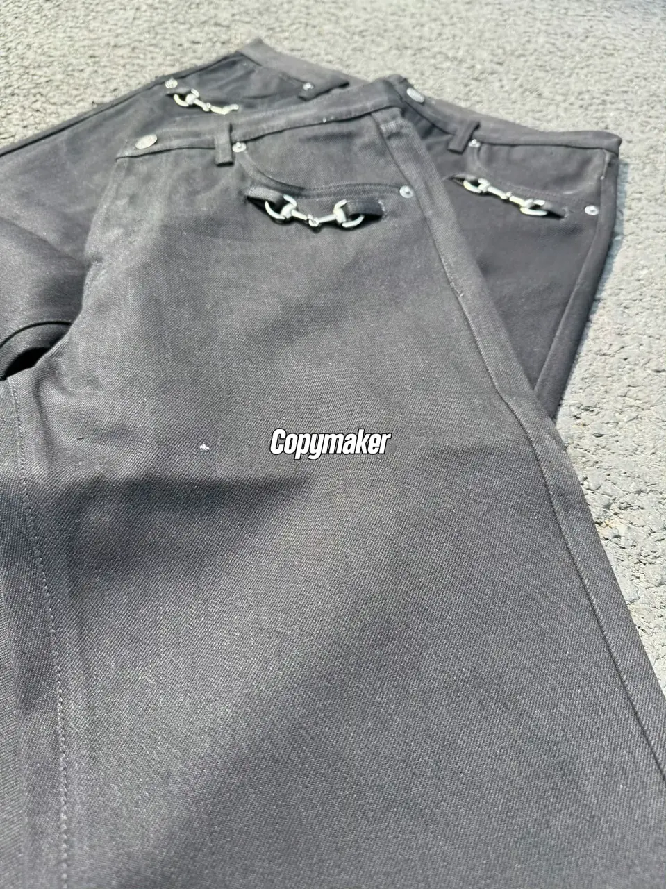 【預售】【過驗】GUC 26SS Horsebit detail 馬蹄扣水洗丹寧牛仔褲長褲工裝褲 直筒微喇 原色黑色