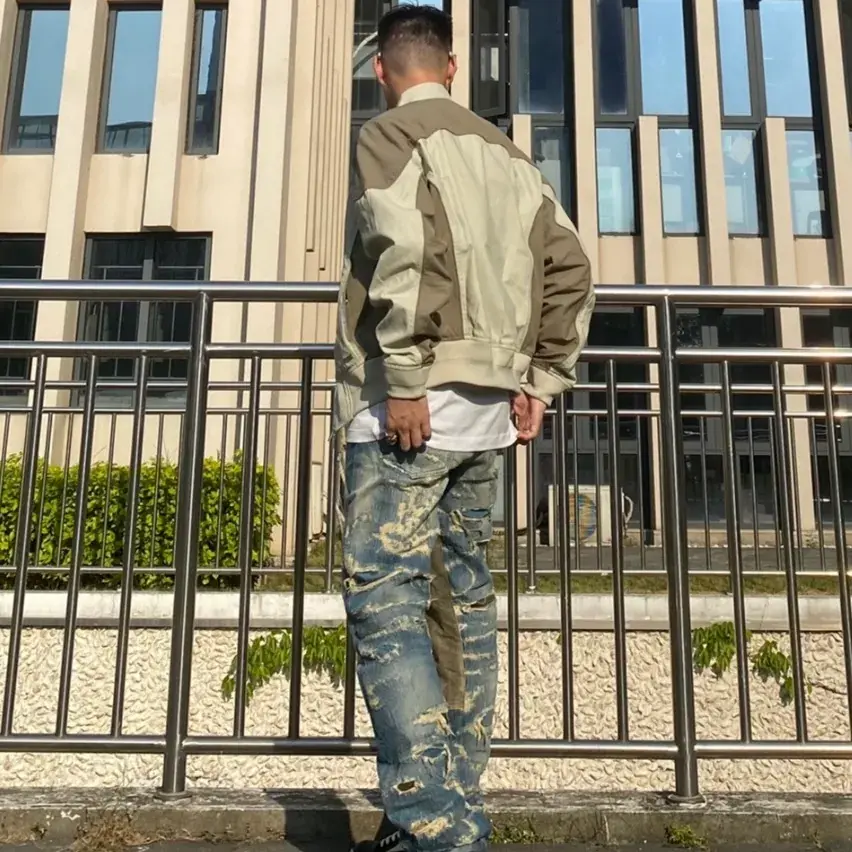 D1OR 23SS Bomber Jacket 拼色拼接 尼龍鋪棉 飛行夾克外套 廓型 MA-1