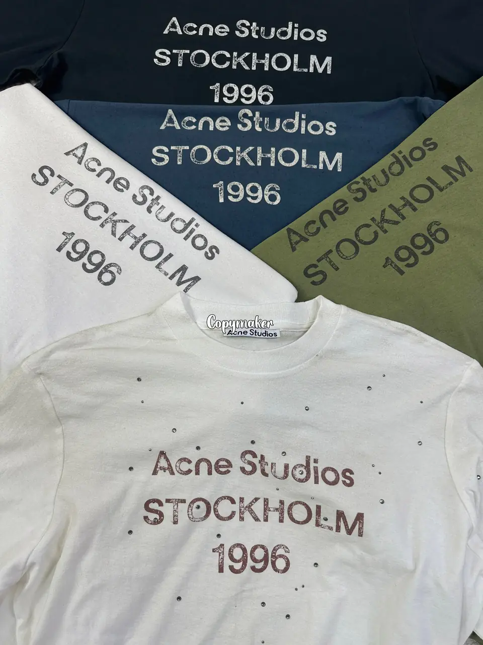 【預售】【雙11新品】Acne Studios 25FW 1996 水洗做舊經典logo 圓領純棉短袖T恤 五色