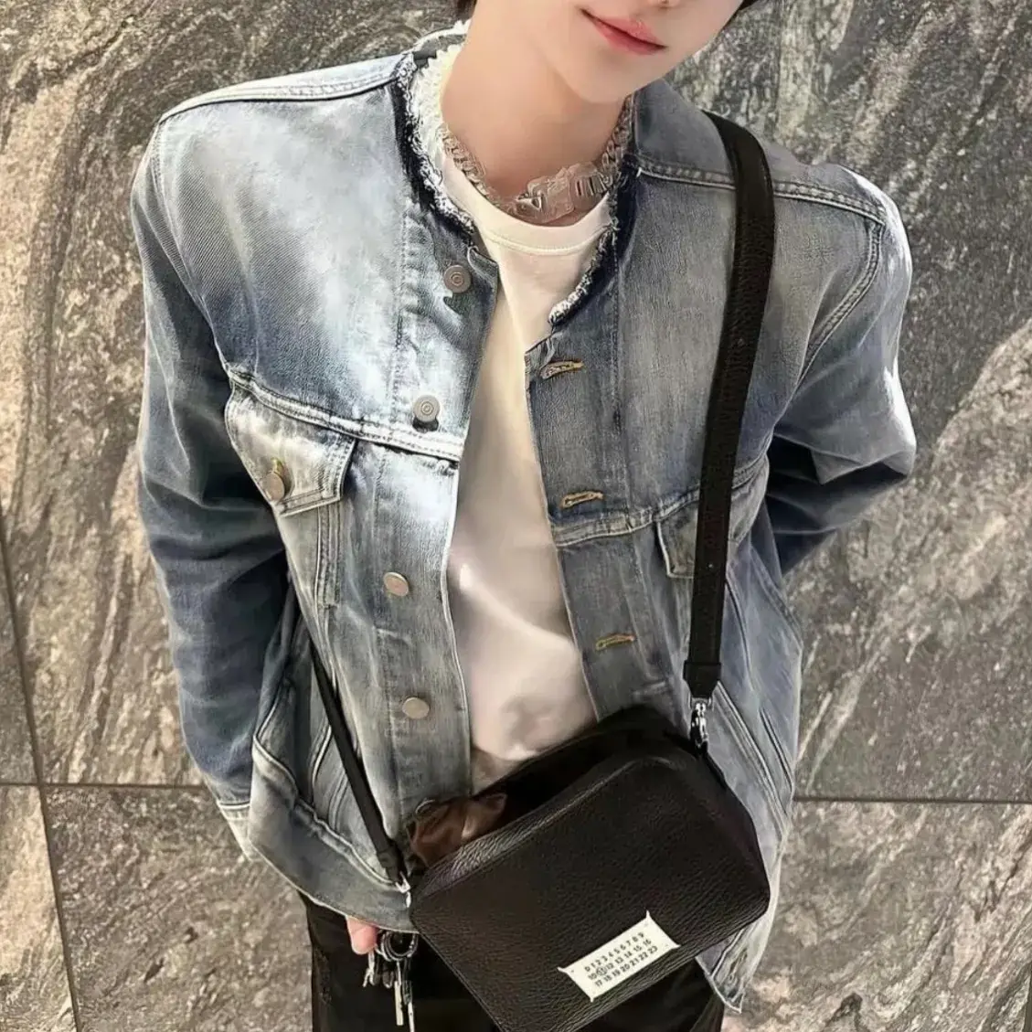 Maison Margiela 22FW 馬吉拉 水洗做舊無領牛仔外套夾克 單寧外套 mm6