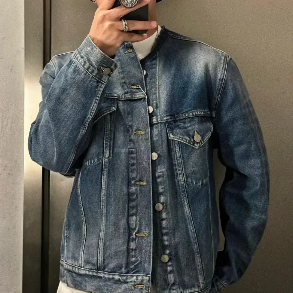 Maison Margiela 22FW 馬吉拉 水洗做舊無領牛仔外套夾克 單寧外套 mm6