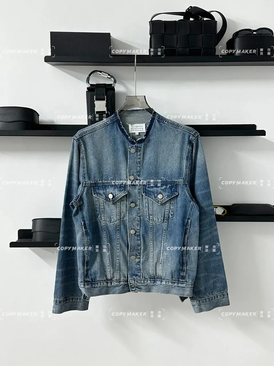 Maison Margiela 22FW 馬吉拉 水洗做舊無領牛仔外套夾克 單寧外套 mm6