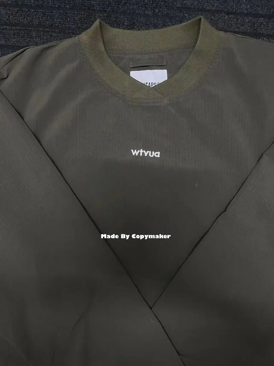 WTAPS 22AW SMOCK 01 JACKET WTVUA 刺繡字母 圓領套頭 夾克 風衣 衝鋒衣