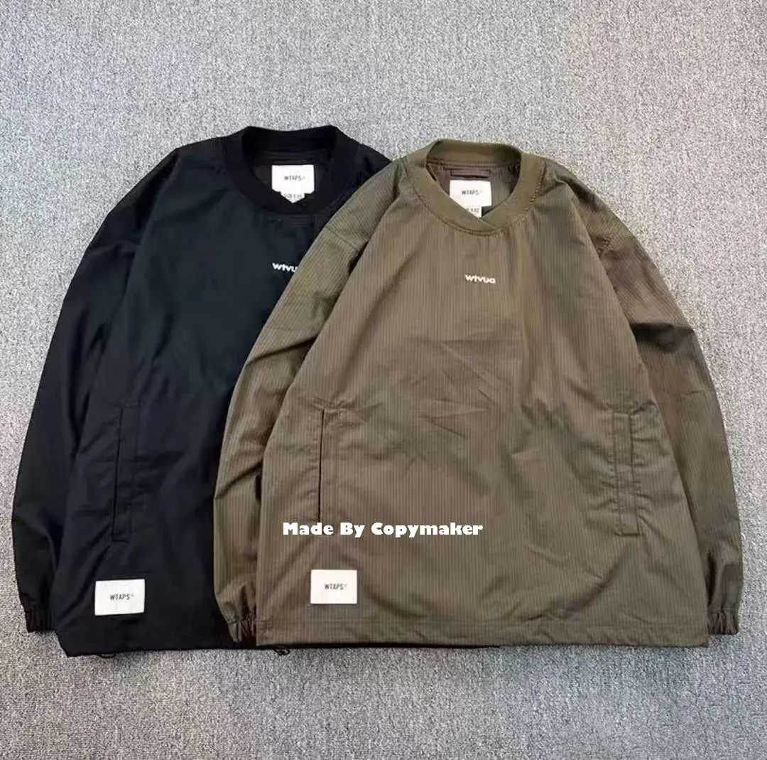 WTAPS 22AW SMOCK 01 JACKET WTVUA 刺繡字母 圓領套頭 夾克 風衣 衝鋒衣