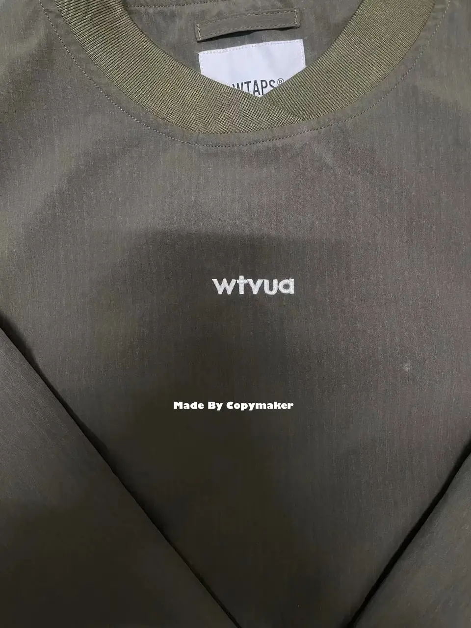 WTAPS 22AW SMOCK 01 JACKET WTVUA 刺繡字母 圓領套頭 夾克 風衣 衝鋒衣