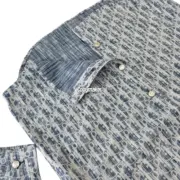 【現貨】D1OR 20FW Oblique 滿版logo 滿印 牛仔襯衫夾克外套 藍色：圖片 12