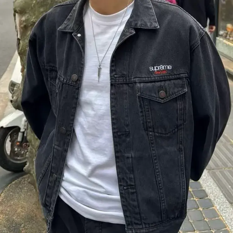 【預售】【雙11新品】Sup SS25 Denim Trucker Jacket 刺繡小logo 丹寧牛仔外套夾克
