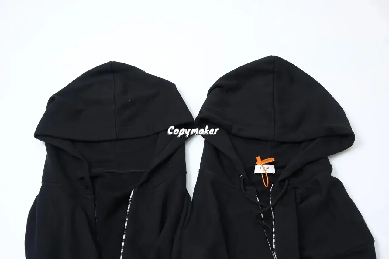 【現貨】CELIN 24FW 經典字母小LOGO印花 簡約素色 連帽外套夾克 黑色