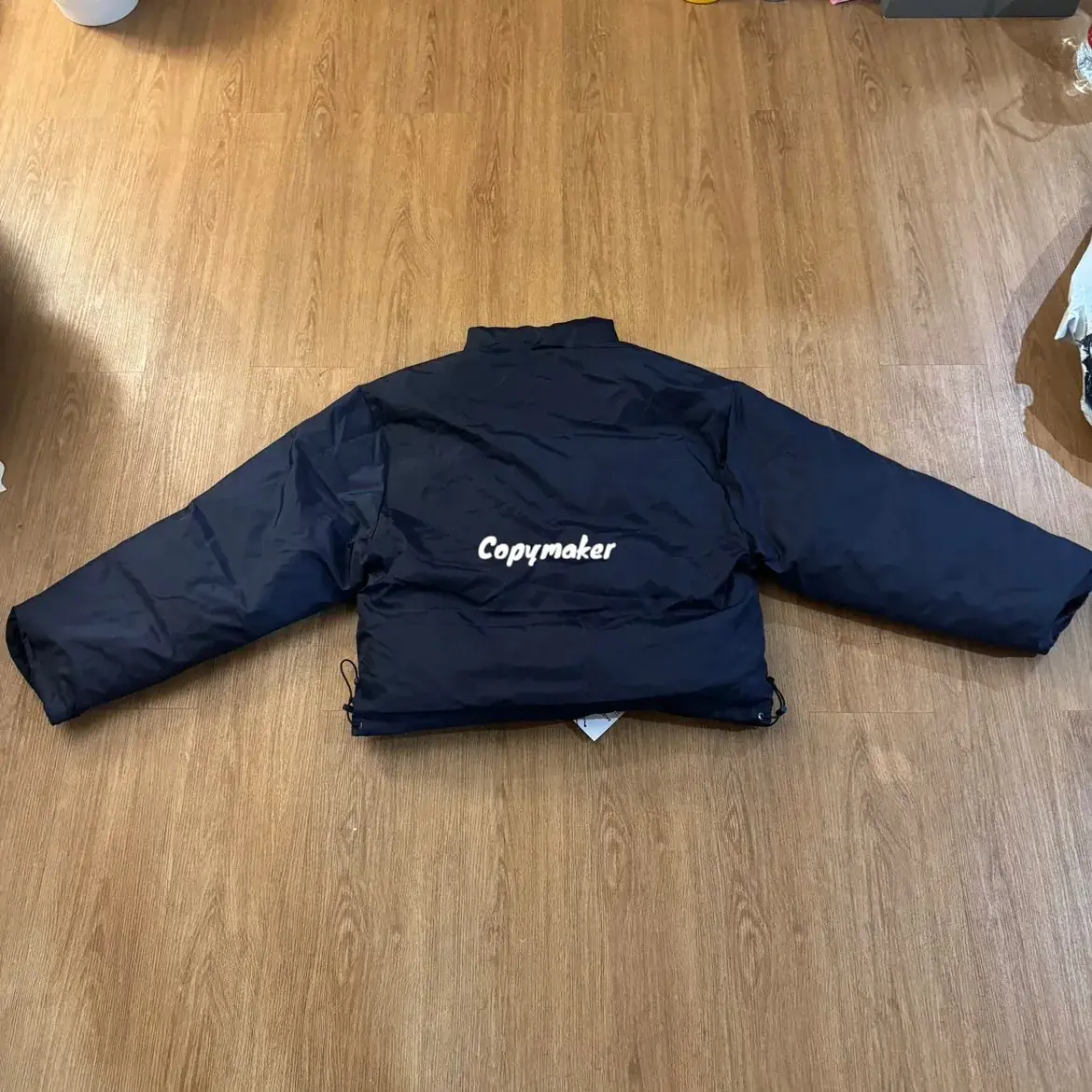 巴黎 BLC 24FW 雙面穿 刺繡小logo 別針 類羽絨棉服夾克外套 黑色/深藍色