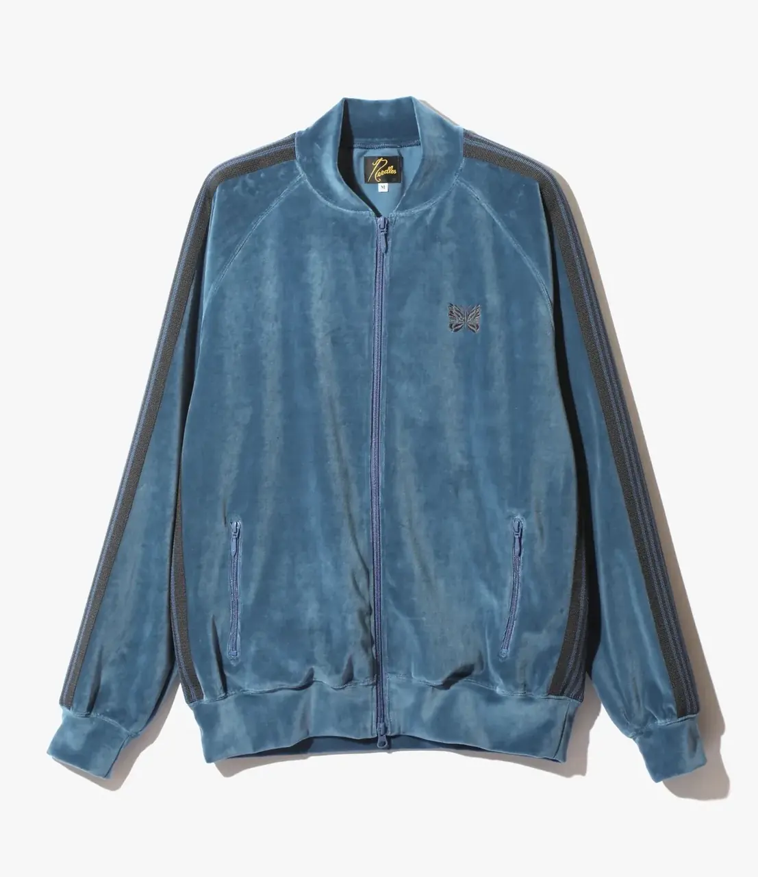 Needles 23AW R.C Track Jacket 蝴蝶刺繡 絲絨復古織帶 外套夾克 孔雀藍