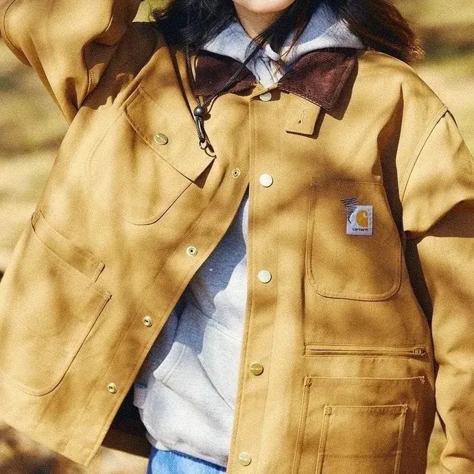 Carhartt WIP x INVINCIBLE 23SS 卡哈特 聯名 Michigan Jacket 燈芯絨翻領口袋 工裝夾克外套