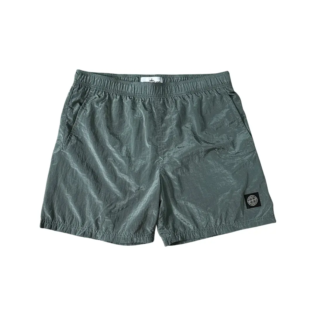 STONE ISLAND 23SS 石頭島 純色 金屬尼龍 短褲休閒褲沙灘褲