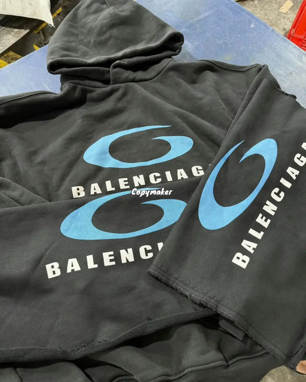 【現貨】巴黎 BLC 24SS Loop Sports Icon 循環運動 新款 帽T連帽衛衣帽衫 黑色 廓形剪裁