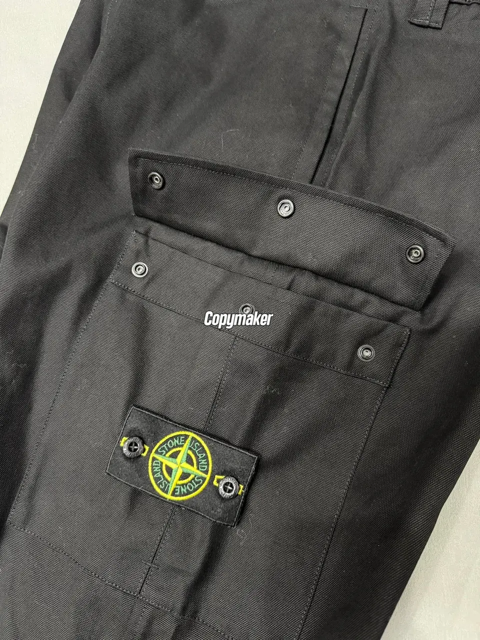【現貨】【過驗】STONE ISLAND 26SS 石頭島 高密度重磅帆布工裝褲長褲直筒褲 鬆緊腰圍 黑色