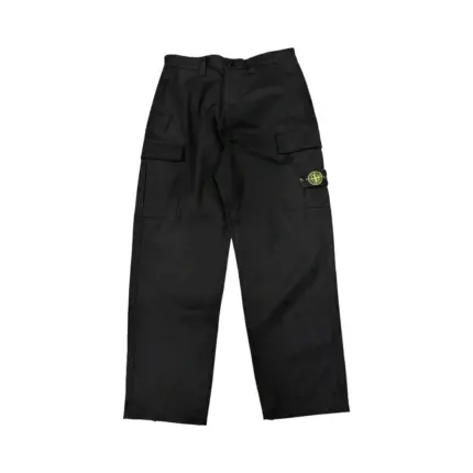 【現貨】【過驗】STONE ISLAND 26SS 石頭島 高密度重磅帆布工裝褲長褲直筒褲 鬆緊腰圍 黑色